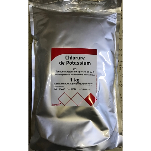 CHLORURE POTASSIUM             	b/1 kg    pdr